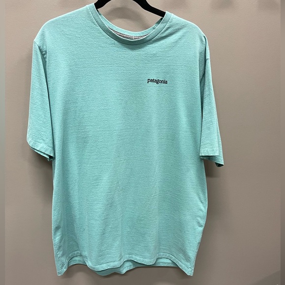 Patagonia Men's Light Blue Short Sleeve Tee - Picture 2 of 3